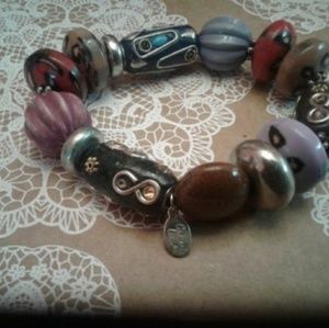 Cookie Lee Brightly Beaded Stretch Bracelet